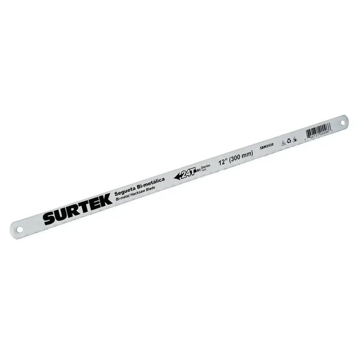 Segueta Bimetalica SBM2450 Surtek  24DPP 12" - Lock - vista lateral