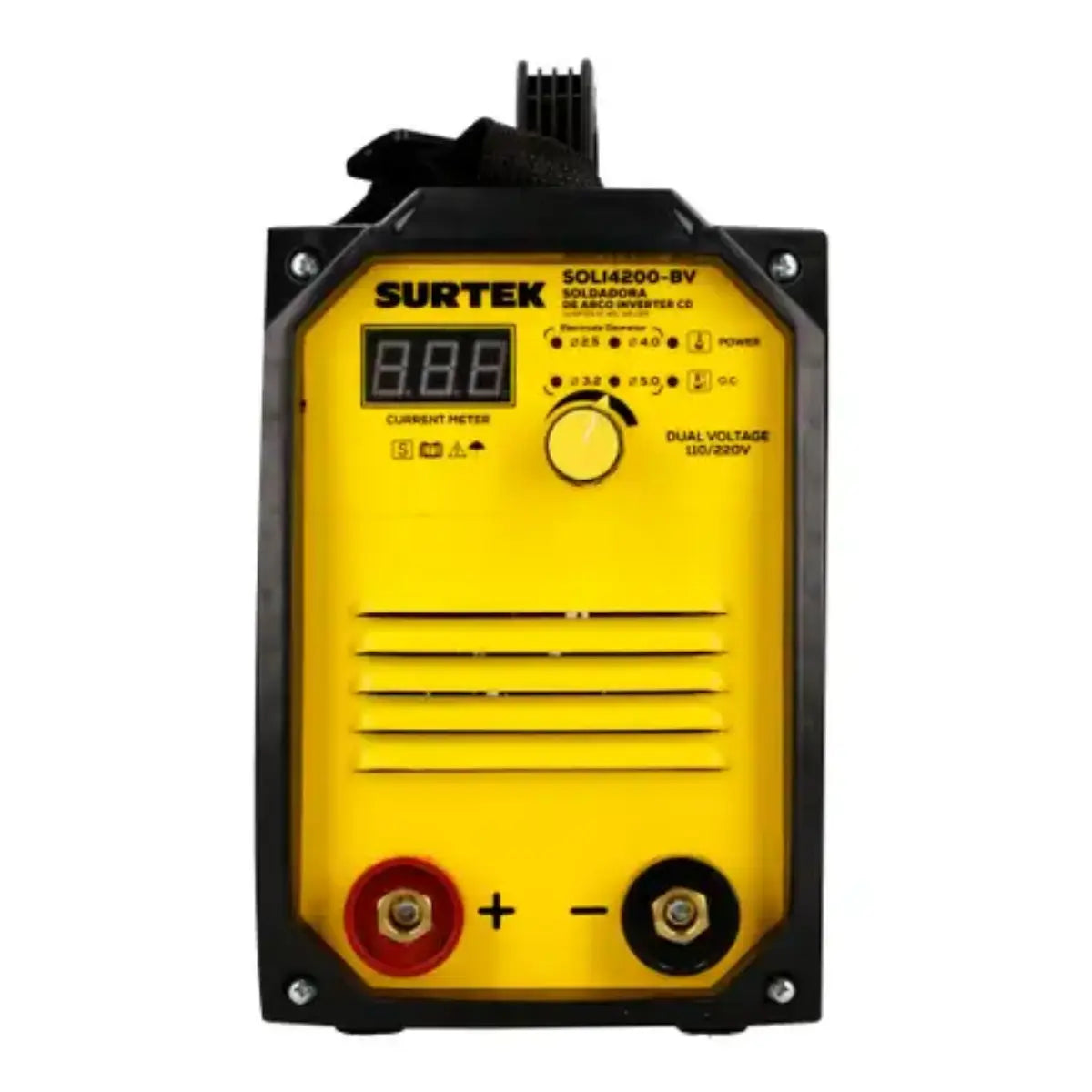 Soldadora Inverter para Electrodos Bi Voltaje 110-220 V 200 A Surtek - Lock - vista lateral