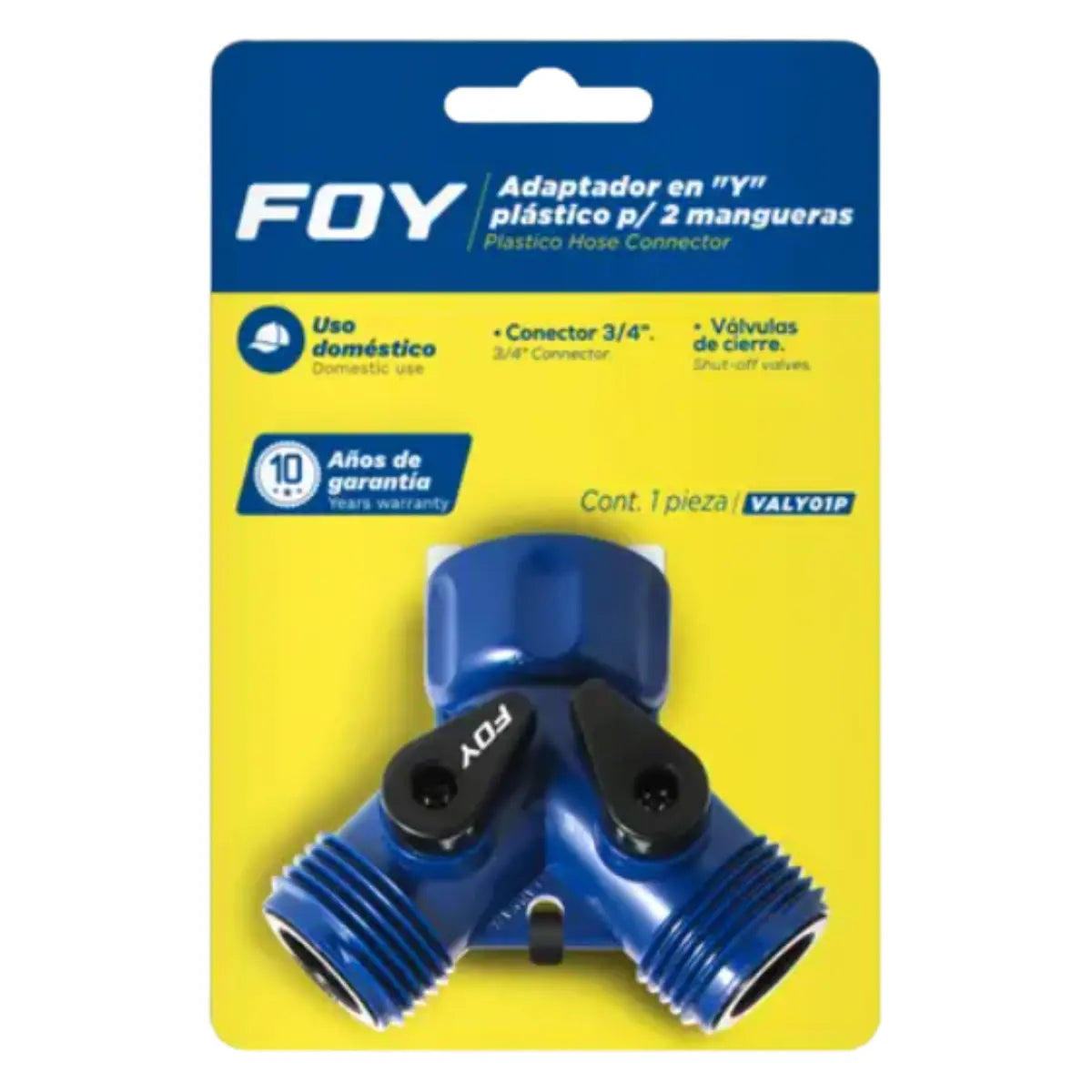 Adaptador Surtek para manguera de riego en "Y" de plástico 11 x 7cm - Lock - detalle