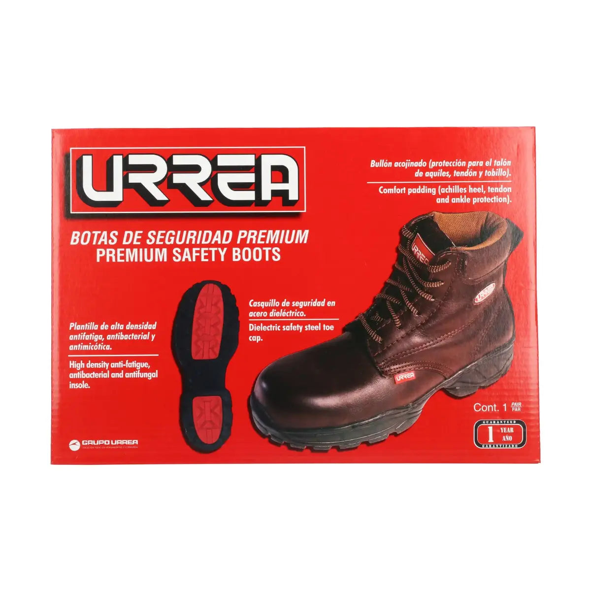 Botas Seguridad Urrea Dieléctricas Casquillo Poliamida #27 cm Urrea