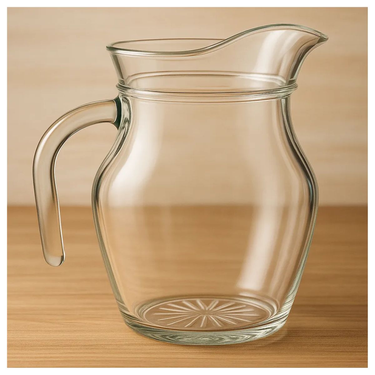 Mini Jarra Clasica 500ml Vidrio Transparente Blanco
