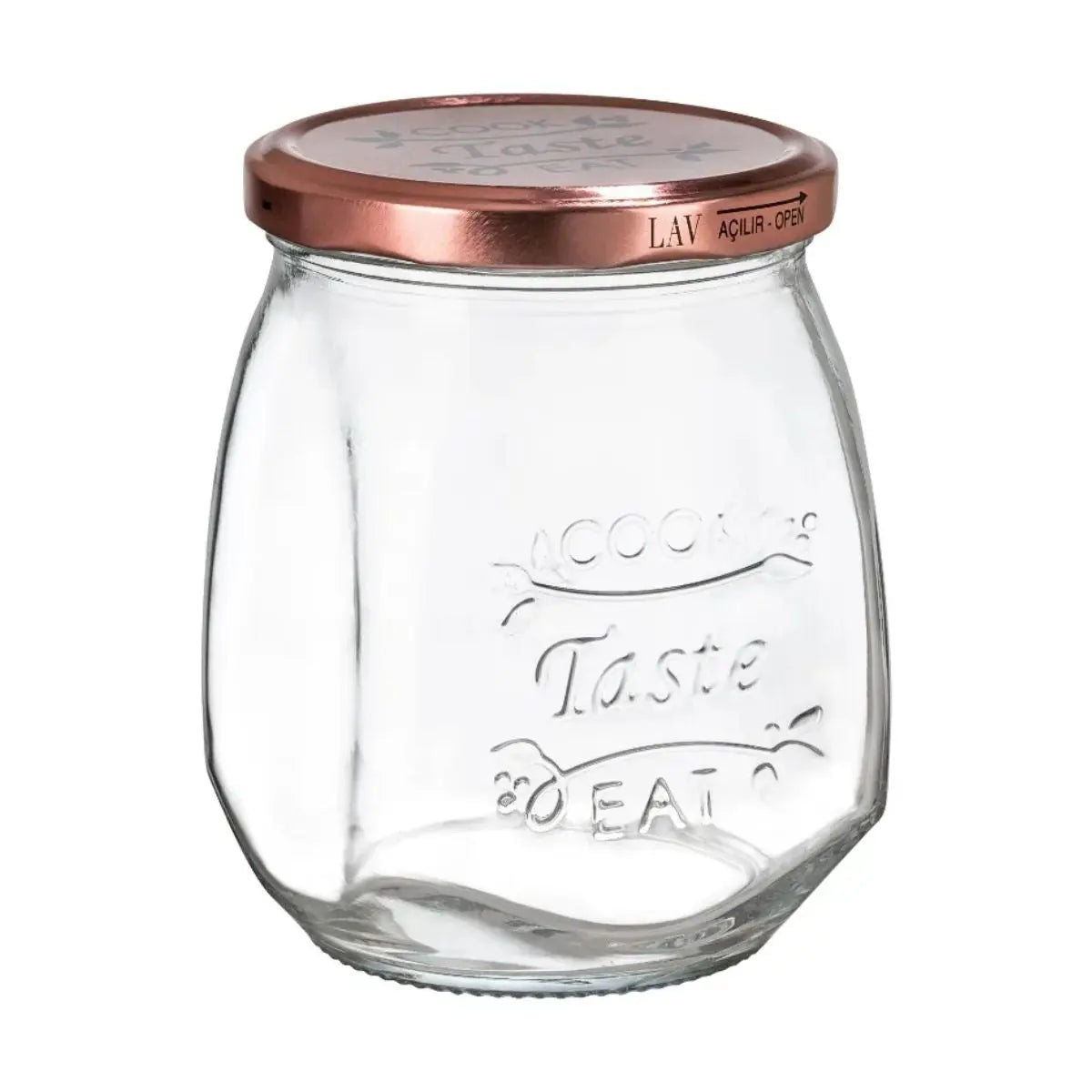 Set 2 Frasco Vidrio Especiero Organizador Lav Tasty 550 Ml Color Transparente Vittori