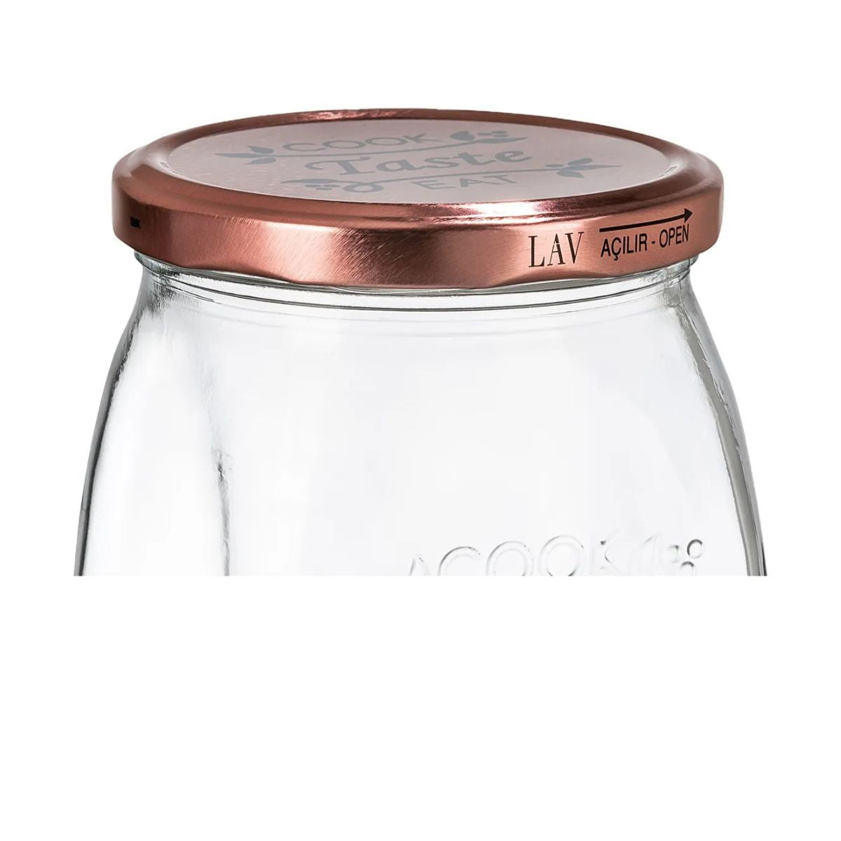 Set 2 Frasco Vidrio Especiero Organizador Lav Tasty 550 Ml Color Transparente
