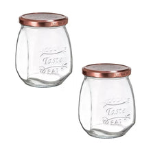 Set 2 Frasco Vidrio Especiero Organizador Lav Tasty 550 Ml Color Transparente
