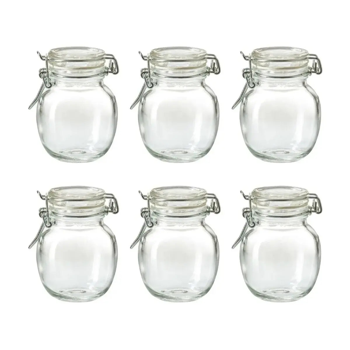 6 Pz Frasco Vidrio Tapa Brocal Almacenaje Contenedor 130ml Color Transparente Vittori