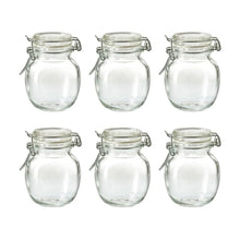 6 Pz Frasco Vidrio Tapa Brocal Almacenaje Contenedor 130ml Color Transparente