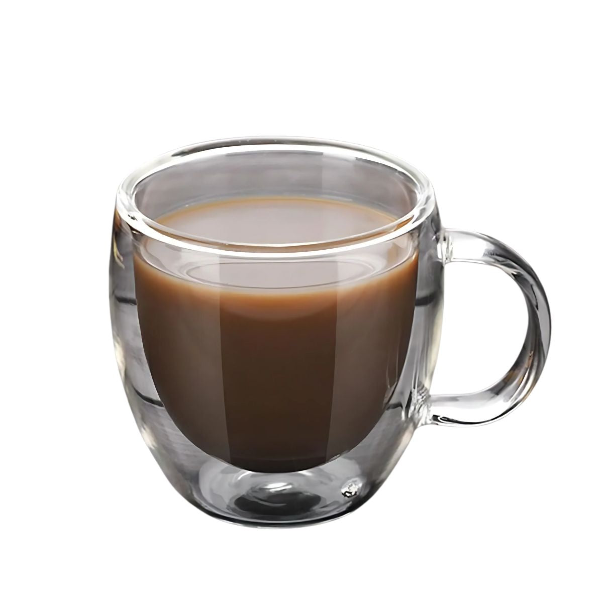Set 2 Tazas Termicas Doble Pared Borosilicato 260ml Café
