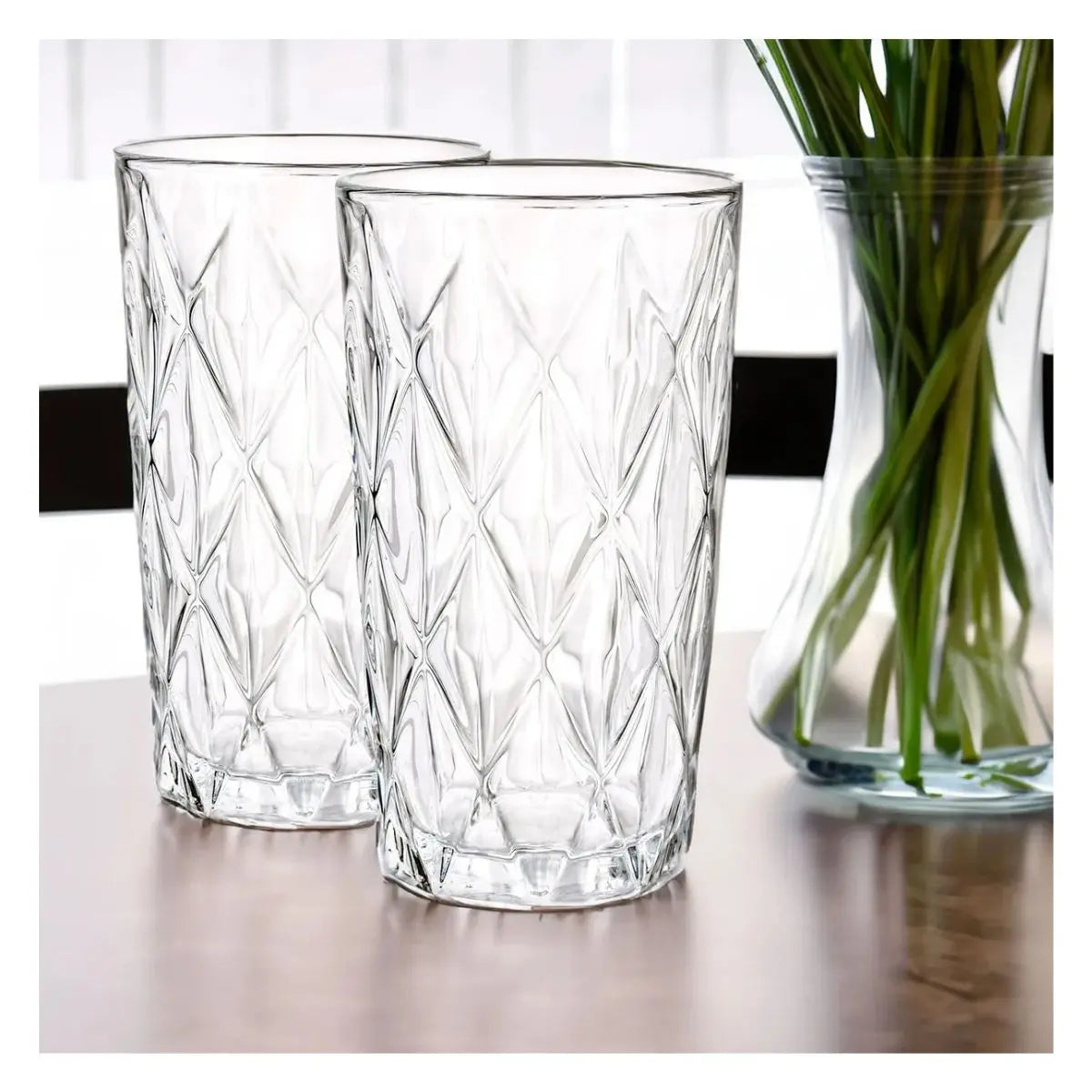 Vaso Dof Old Fashion Libia Vidrio Labrado 6 Piezas Color Double Old Fashion Libia Vittori