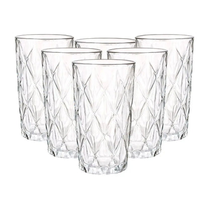 Vaso Dof Old Fashion Libia Vidrio Labrado 6 Piezas Color Double Old Fashion Libia Vittori