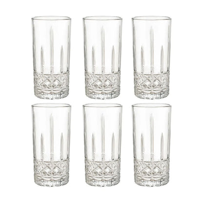 Juego 6 Vasos Jaiboleros Highball Grande De Vidrio 450 Ml Color Magno