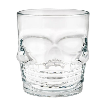 Set 6 Vasos Double Old Fashion Calavera Vidrio Whisky Color Transparente