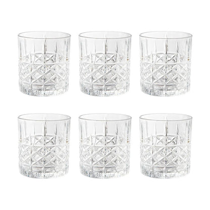 6 Vasos Dof Para Whisky De Vidrio Cristal Labrado 305 Ml Color Magno