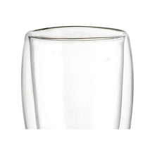 2 Vasos Vidrio Doble Pared Cristal Térmico 360 Ml Multiusos Transparente
