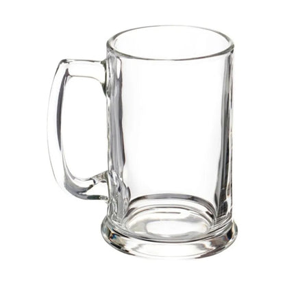 4pz Tarro Cervecero Liso 400ml Vidrio Transparente Cristal