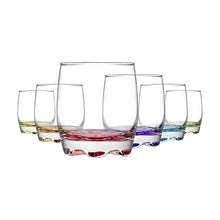Set 6pz Vaso Dof Adora Colors 290 Ml Vidrio Cristalino Color Colores