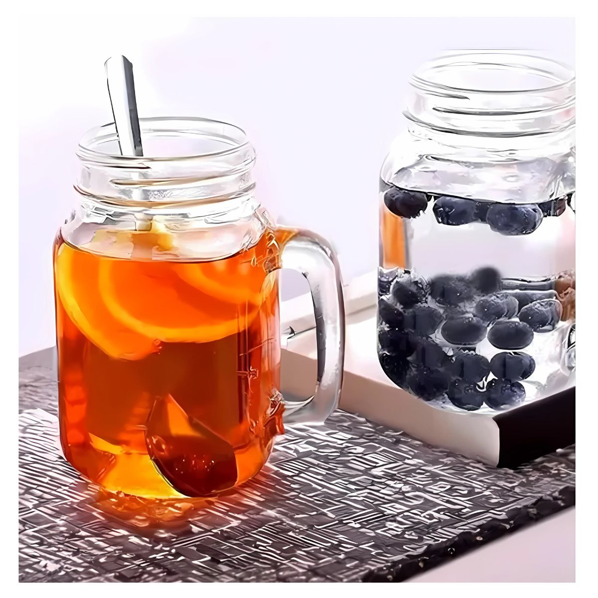 Set 12 Tarro Vaso Frasco Mason Jar Liso Vintage Vidrio 480ml