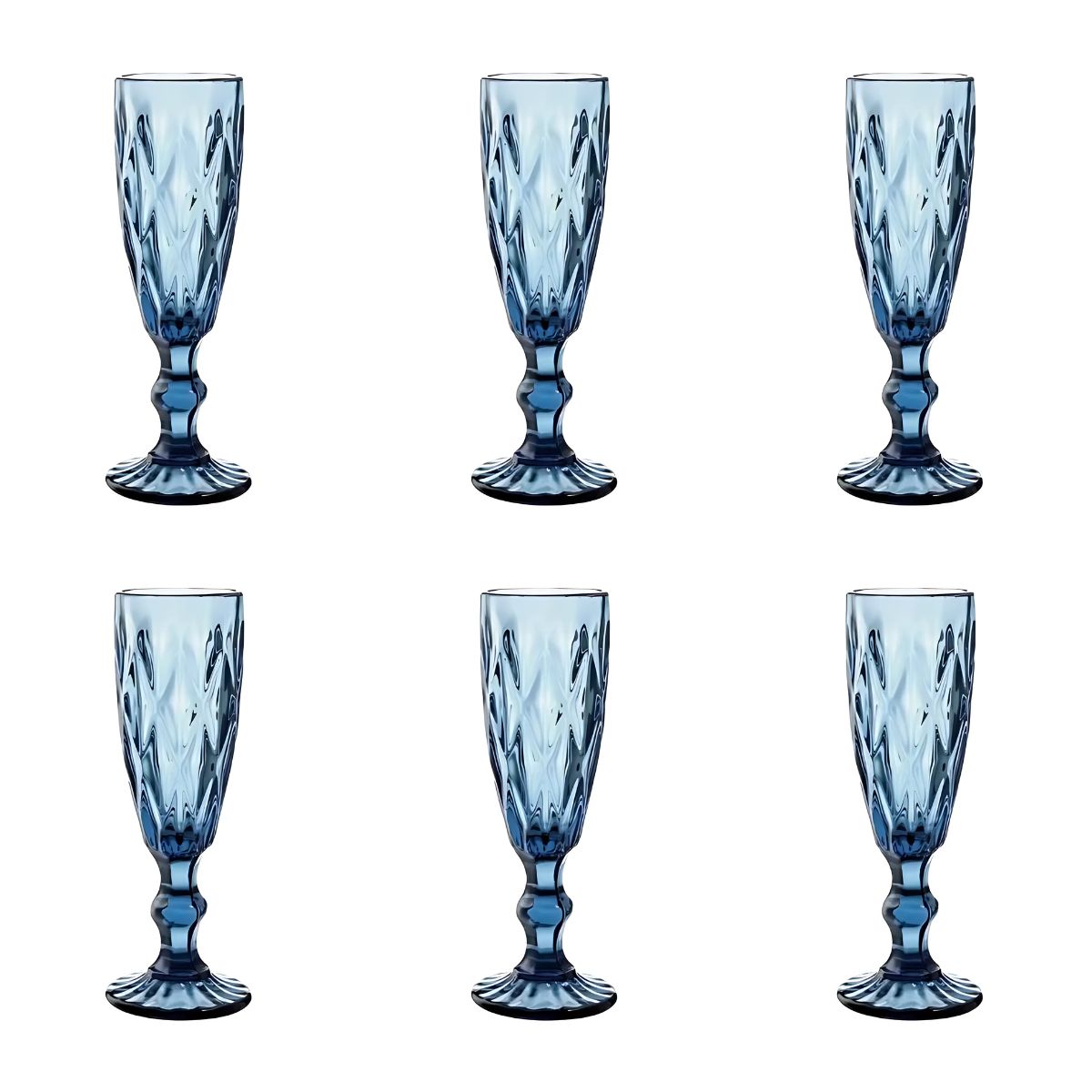 6 Copas Cristal Vino Flauta Libia Grande 170ml Elegir Color