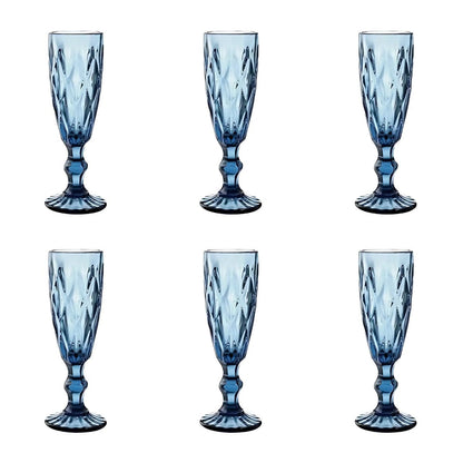 6 Copas Cristal Vino Flauta Libia Grande 170ml Elegir Color