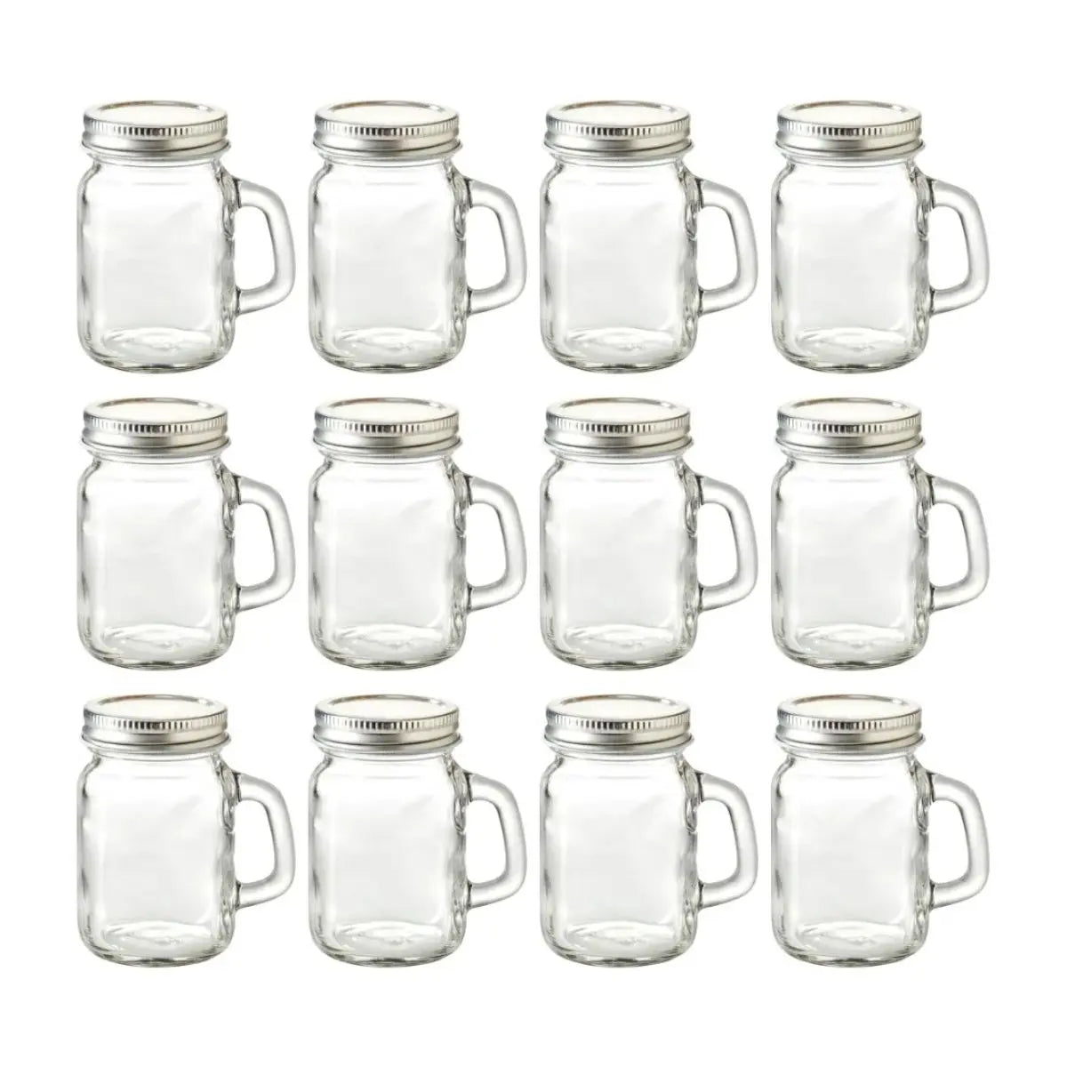 36 Pack Mini Mason Tapa Cerrada Frasco Tarro Vidrio 120 Ml Color Transparente Vittori