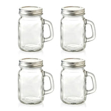 Set 4 Mini Mason Tapa Cerrada Frasco Tarro Vidrio 120 Ml Transparente