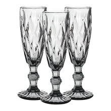 3 Copas Cristal Vino Flauta Libia Grande 170ml Color Color Humo