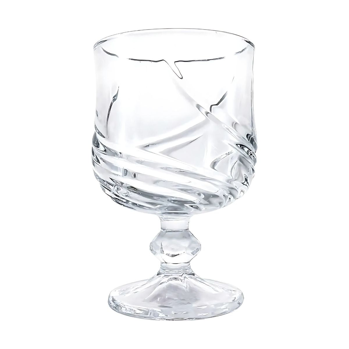 6pz Copa Labrada Whisky 200ml Vidrio Cristal Agua Licores Color Vercelli