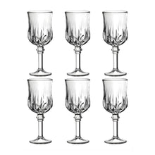 6pz Copa Labrada Agua 215ml Vidrio Cristal Bebidas Licores