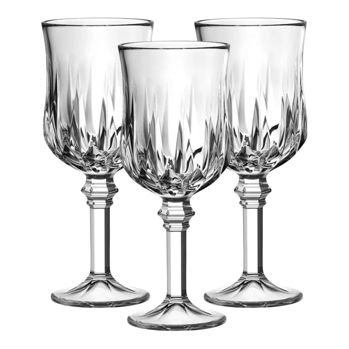 6pz Copa Labrada Agua 215ml Vidrio Cristal Bebidas Licores Vittori