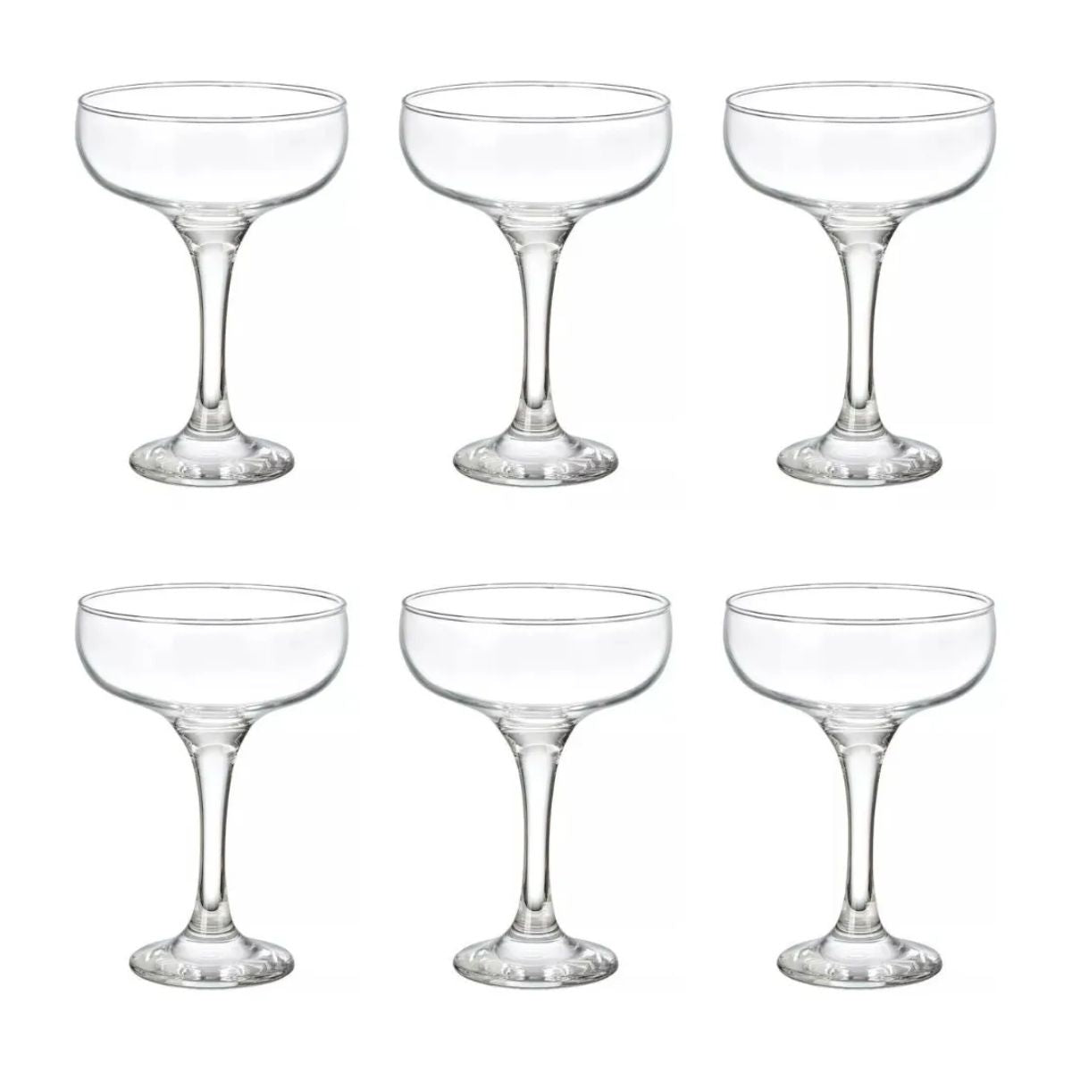 Set 6 Copas Cocktail Lav Misket Vidrio 235ml Bebidas Color Transparente