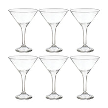 Set 6 Copas Martini Lav Misket Vidrio Cocktail 175ml Color Transparente