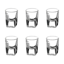 6 Pack Vaso Mini Tequilero Cuadrado Shot Mezcal Vidrio MarchanteMX