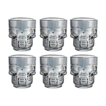 6pz Tequilero Calavera 45ml Vidrio Cristal Licores Color Color Humo