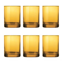 Set 6 Pieza Tequilero Vidrio Indro Ambar 60 Ml Boca Ancha - Amarillo