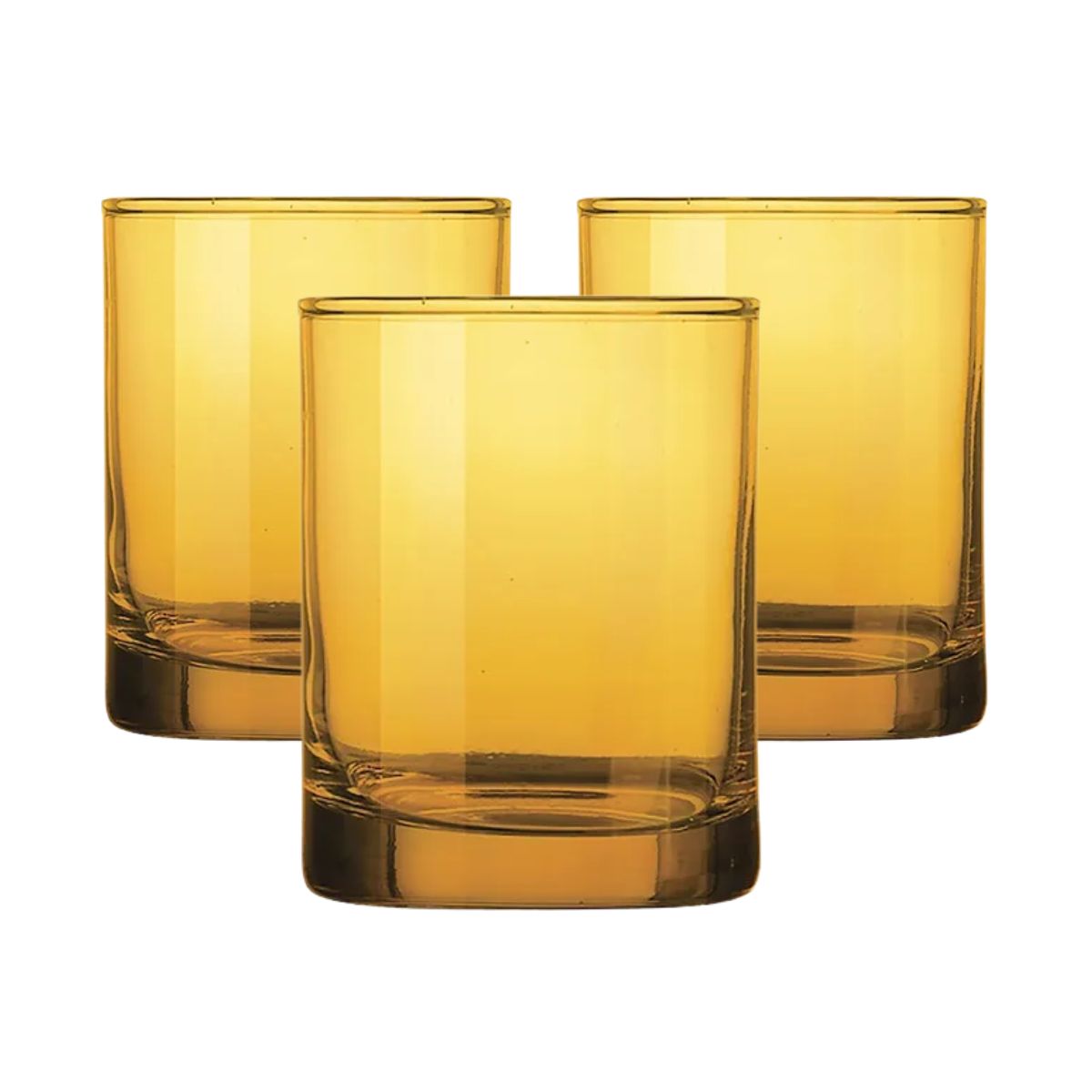 Set 6 Pieza Tequilero Vidrio Indro Ambar 60 Ml Boca Ancha - Amarillo