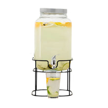 Dispensador Bebidas Con Base 5 Lt Vitrolero Vidrio Vintage