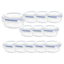 Caja 12 Hermético De Vidrio Redondo Grande 950 Ml