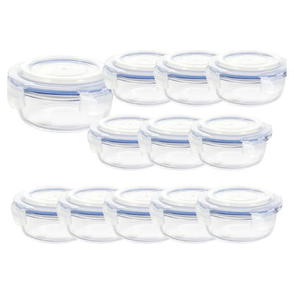 Caja 12 Hermético De Vidrio Redondo Grande 950 Ml - Vittori - vista trasera