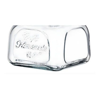 Set 4 Frascos Especieros Vintage Vidrio 280 Ml Tapa Rosca Transparente