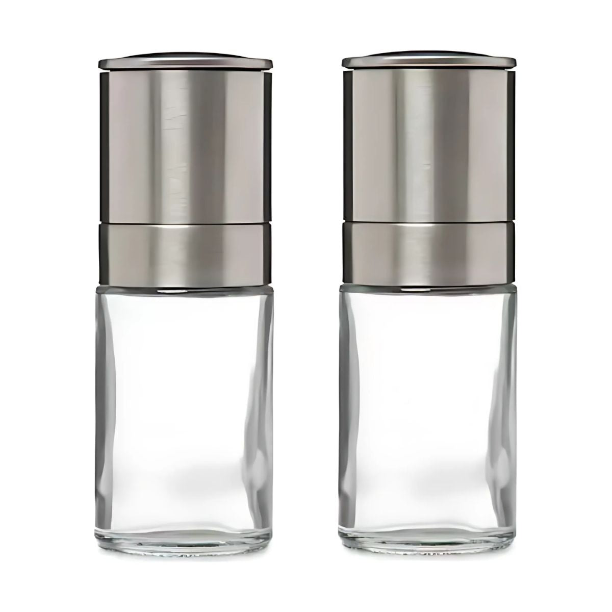 Pimientero Molino Pimienta Sal Acero Inoxidable Vidrio 2 Pzs
