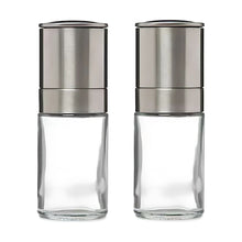Pimientero Molino Pimienta Sal Acero Inoxidable Vidrio 2 Pzs