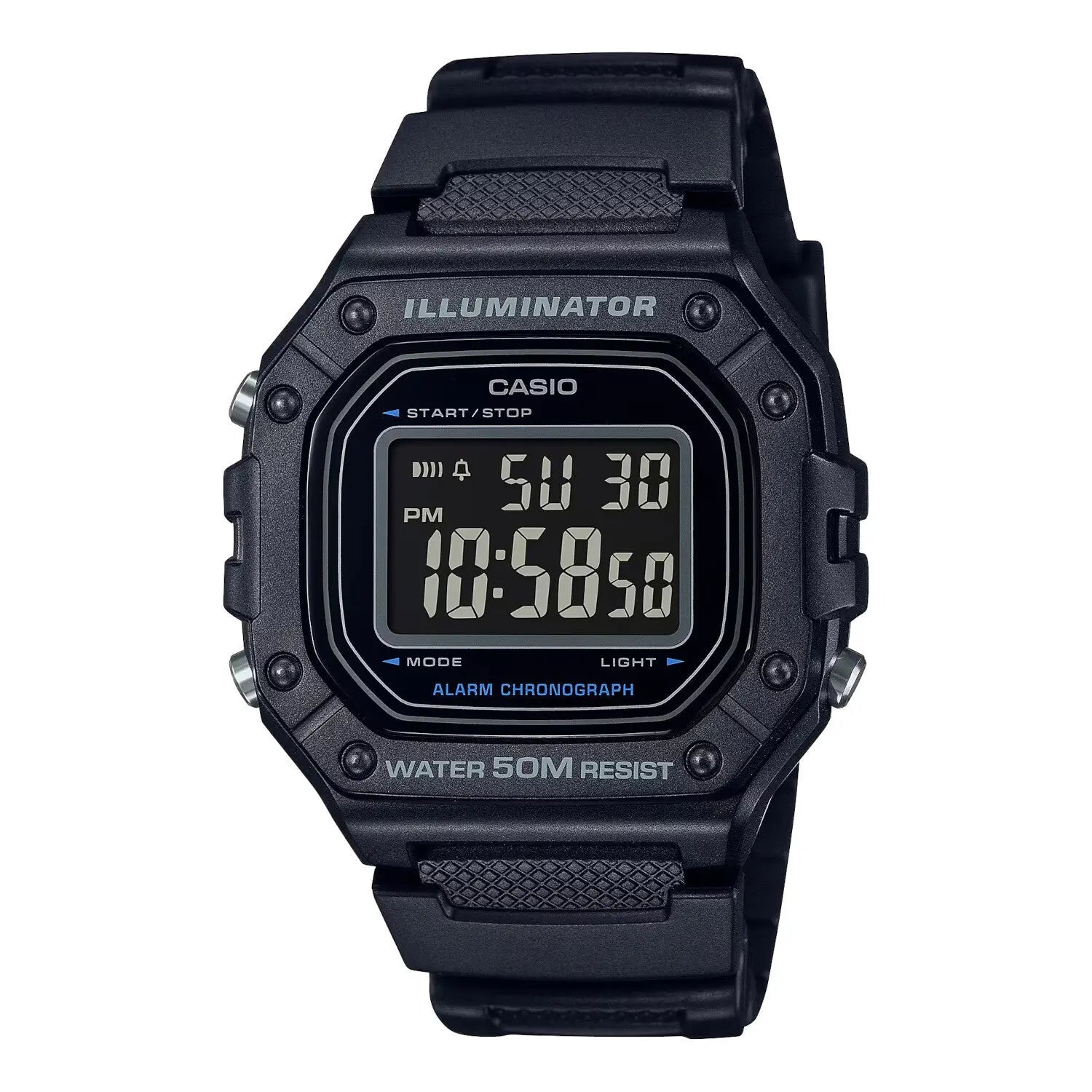 Reloj Casio Illuminator W-218H-1BVCF Color Negro - Casio - empaque