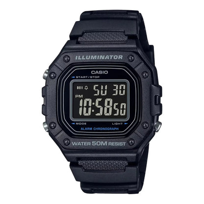 Reloj Casio Illuminator W-218H-1BVCF Color Negro - Casio - empaque