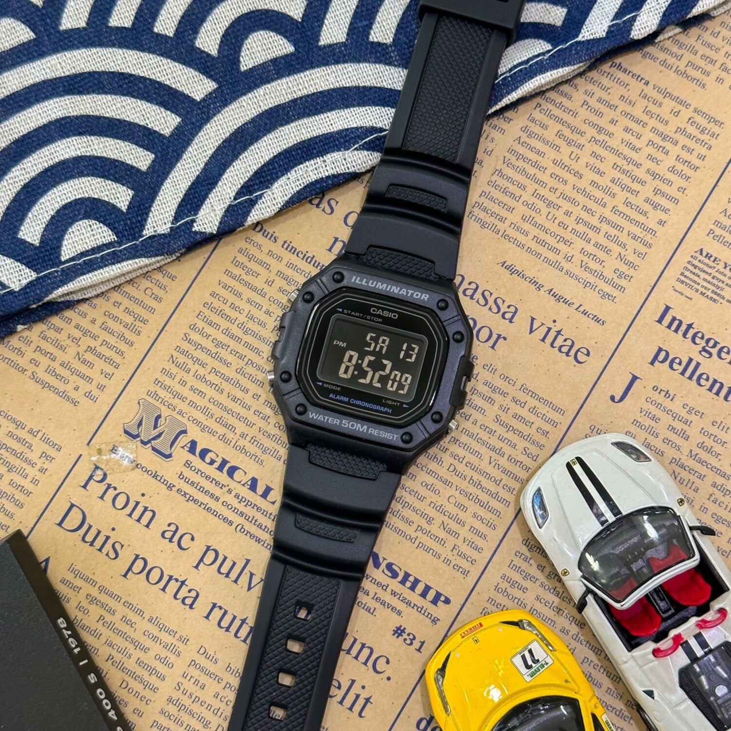 Reloj Digital Illuminator Casio W-218h-1bv Color Negro