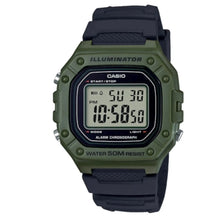 Reloj Digital Iluminator Casio W-218h-3av Color Verde/negro Casio