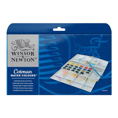 Estuche Portátil C/24 Acuarelas Cotman Plus 376 1/2p Winsor - Marchante MX