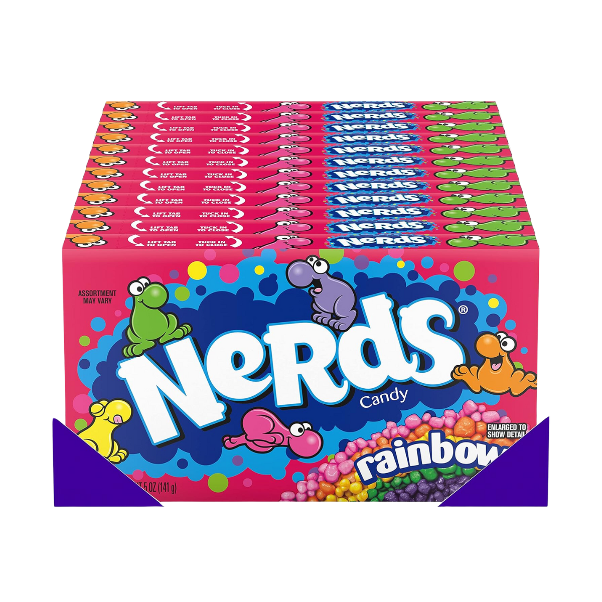 Caja Caramelo Macizo Rainbow Wonka Nerds Arcoris C/12 Pz