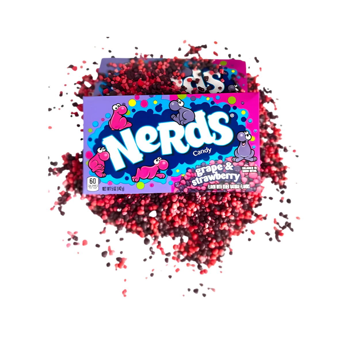 Caramelo Macizo Uva/fresa Nerds Wonka Dulce Gigante 142g