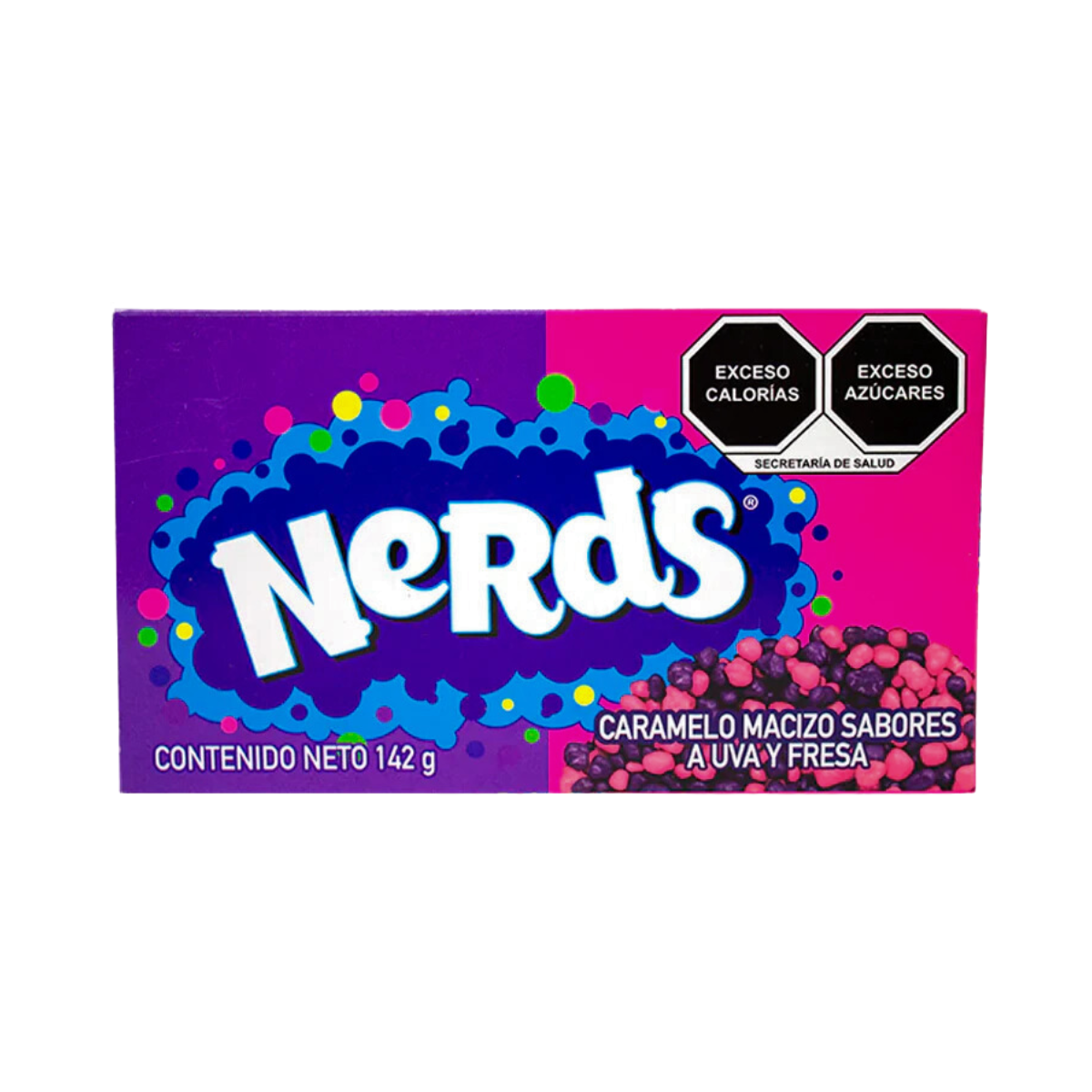 Caramelo Macizo Uva/fresa Nerds Wonka Dulce Gigante 142g