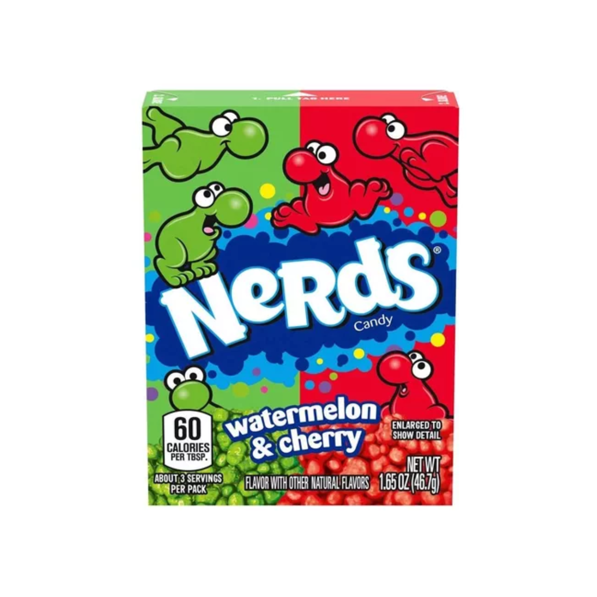 Caramelo Macizo Nerds Candy Sabor Sandia/cereza 46.7g