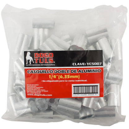 25pz Casquillo Aluminio Doble 5/16" Dogotuls
